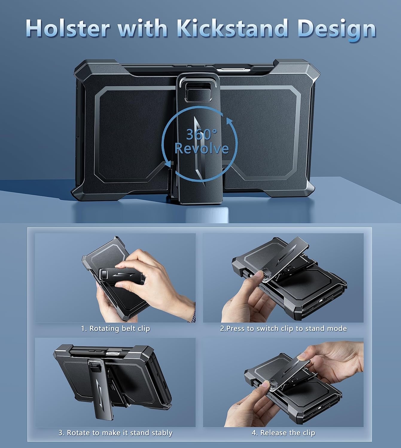 FNTCASE for Google Pixel Fold Case: Rugged Shockproof Cover with Kickstand & Holster | Drop Proof Hinge Protection Screen Protector Military Grade Tough Slim Protective 5G Phone Shell Black  FNTCASE   