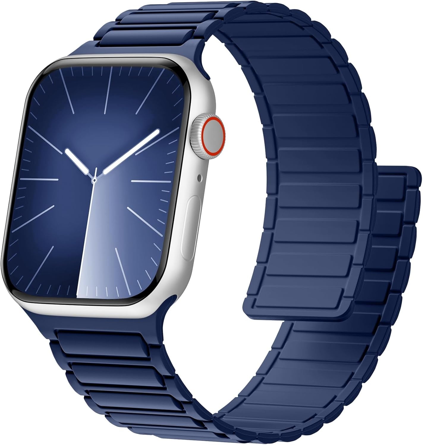 Easuny Silicone Magnetic Watch Band Compatible with Apple Watch 49Mm 45Mm 44Mm 42Mm 41Mm 40Mm 38Mm Bands for Men Women, Sport Solo Loop for Iwatch Series 9 8 7 6 5 4 3 2 1 SE Ultra 2 Ultra 1