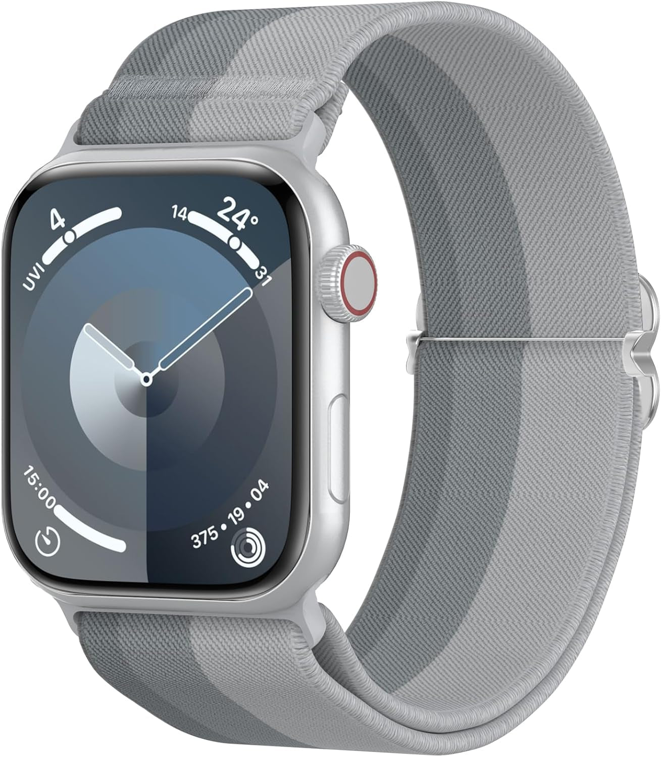 Delidigi Compatible with Stretchy Apple Watch Band 38Mm 40Mm 41Mm 42Mm 44Mm 45Mm 49Mm for Women Men, Gradient Color Nylon Adjustable Straps for Iwatch Series 9 8 7 6 SE 5 4 3 2 1 Ultra Ultra 2