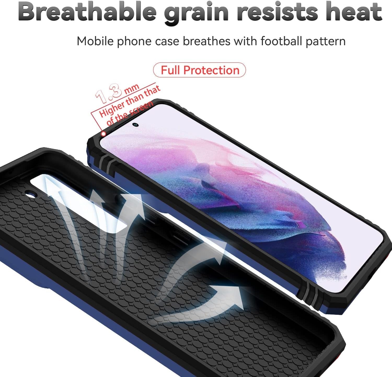 For Samsung Galaxy S22 plus Case with Camera Lens Cover HD Screen Protector, Military-Grade Drop Tested Magnetic Ring Holder Kickstand Protective Phone Case for Samsung Galaxy S22+ plus 5G (Navy Blue)