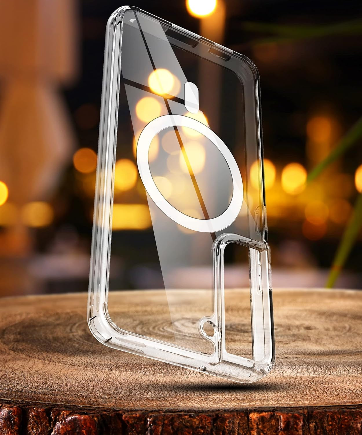 ENCASED Clear Back for for Samsung Galaxy S22 plus Case, Slim Magnetic Phone Case Compatible with Magsafe (S22+)