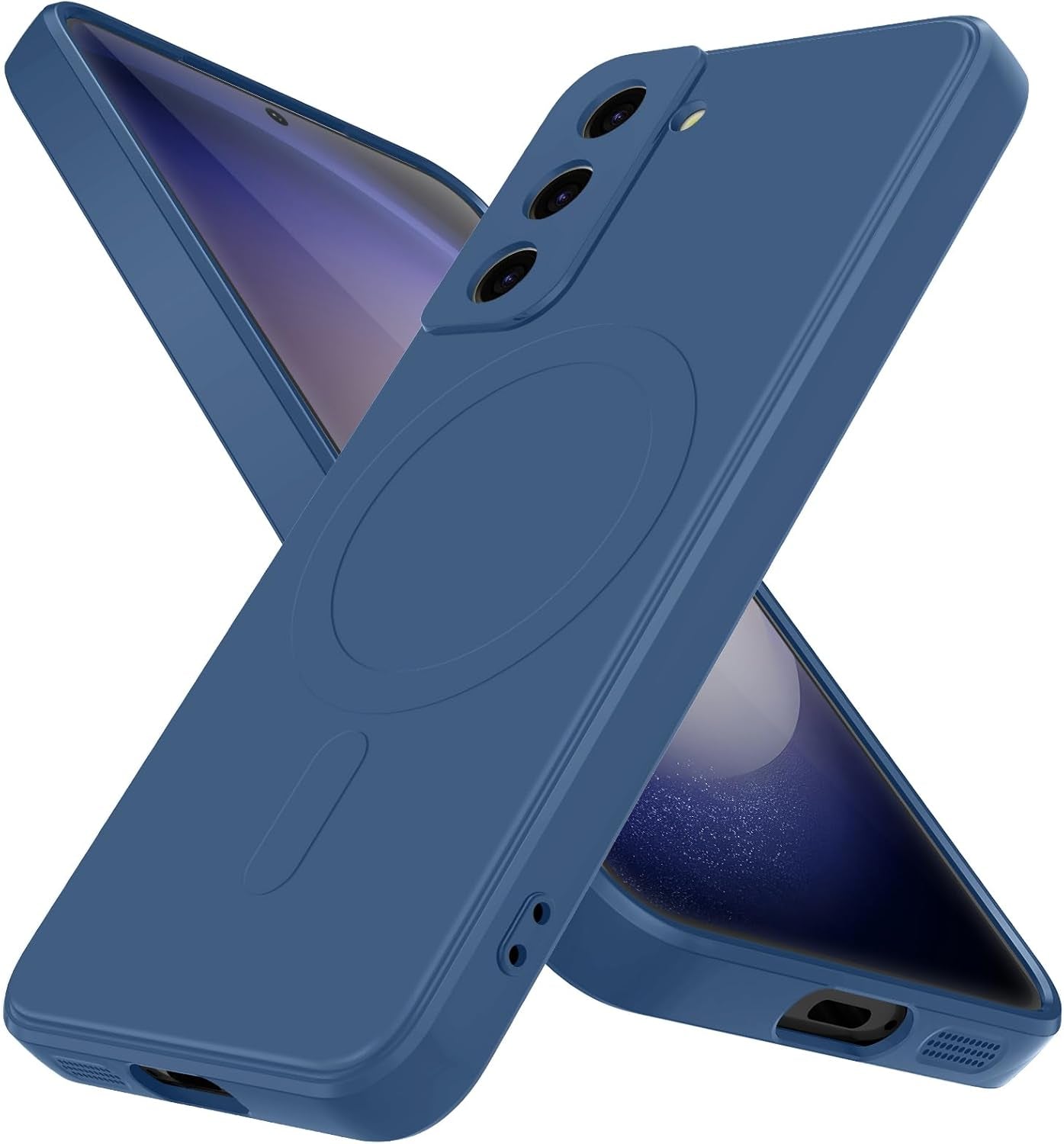 For Samsung Galaxy S22+ plus Case,Compatible with Magnetic, [Military Grade Drop Tested] Shockproof Slim Thin Phone Case,8-S22P-Purple