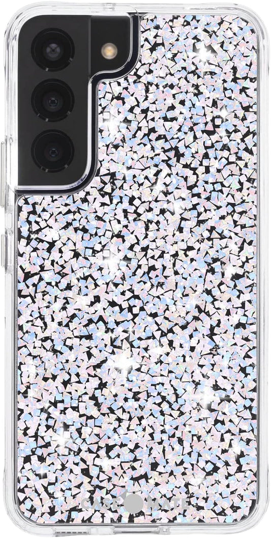 Case-Mate Samsung Galaxy S22 Case - 6.1" Twinkle Stardust - 10Ft Drop Protection with Wireless Charging - Luxury Bling Glitter Case for S22 5G - Lightweight, anti Scratch, Shock Absorbing Materials