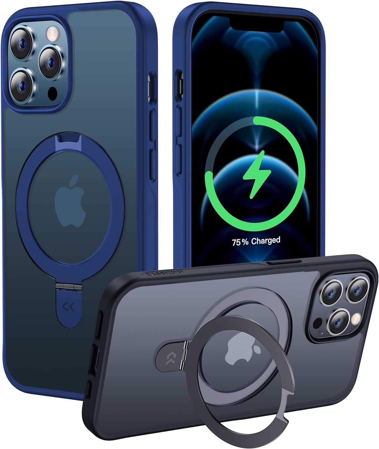 CASEKOO for Iphone 14 Pro Case with Magnetic Ring Stand [Military Drop Protection] [Compatible with Magsafe] Shockproof Slim Translucent Matte Phone Cases 6.1 Inch 2022, Purple  CASEKOO   