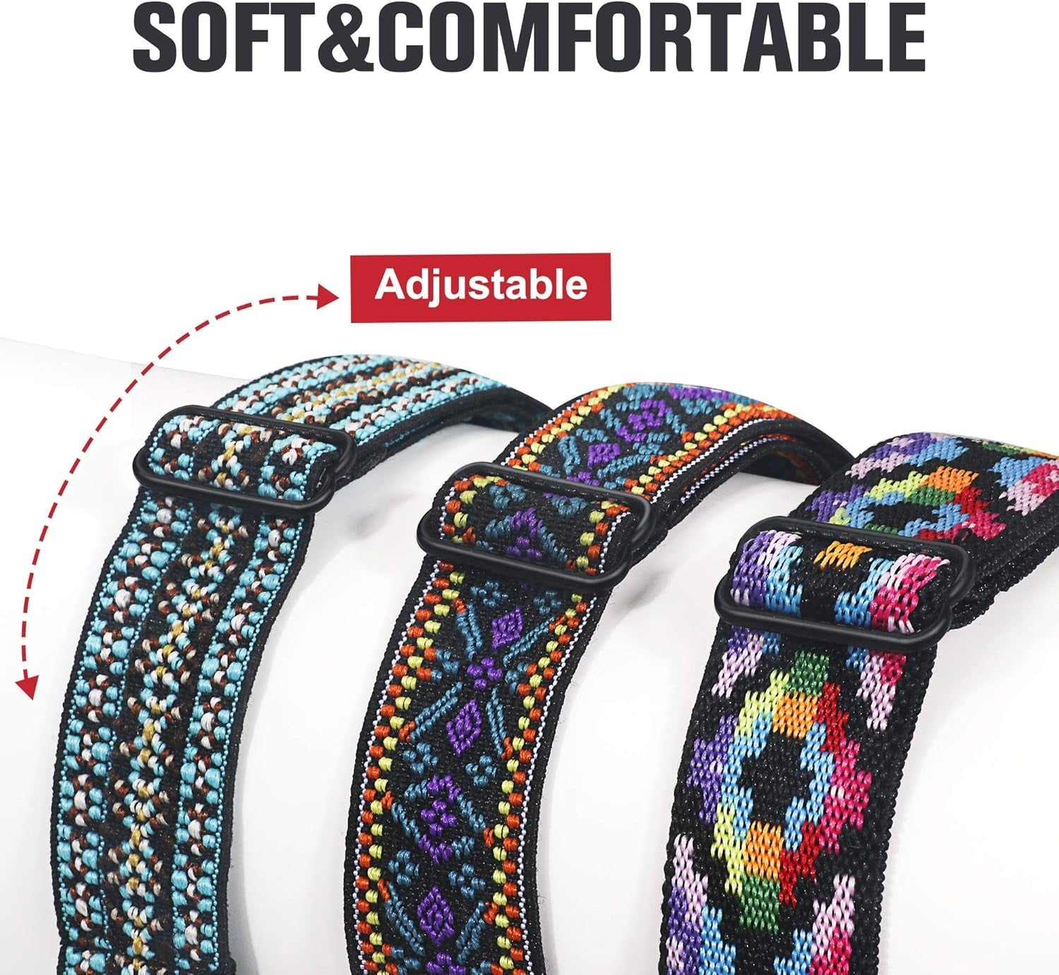 Dsytom 3 Pack Elastic Band Compatible with Apple Watch Bands 38Mm 41Mm 40Mm 42Mm 44Mm 45Mm 49Mm, Adjustable Stretchy Nylon Bands for Iwatch Series 9 Ultra 2 8/7/6/5/4/3/2/1 SE Strap for Women