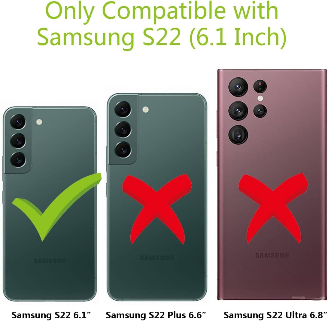 For Samsung Galaxy S22 Case [NOT Plus] Sparkle Bling with Strap Stand 6.1" Cute Pattern IMD Plating Silicone Shockproof Protective Glitter Cases Cover for Girls and Women - Pink Dumbo