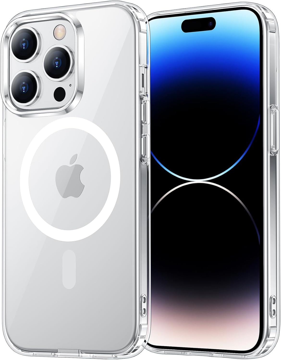 Temdan for Iphone 17 Pro Max Case Clear with Screen Protector, Compatible with Magsafe, Anti-Yellowing, Military-Grade Protection, Shockproof Slim Magnetic Phone Case Cover, Transparent