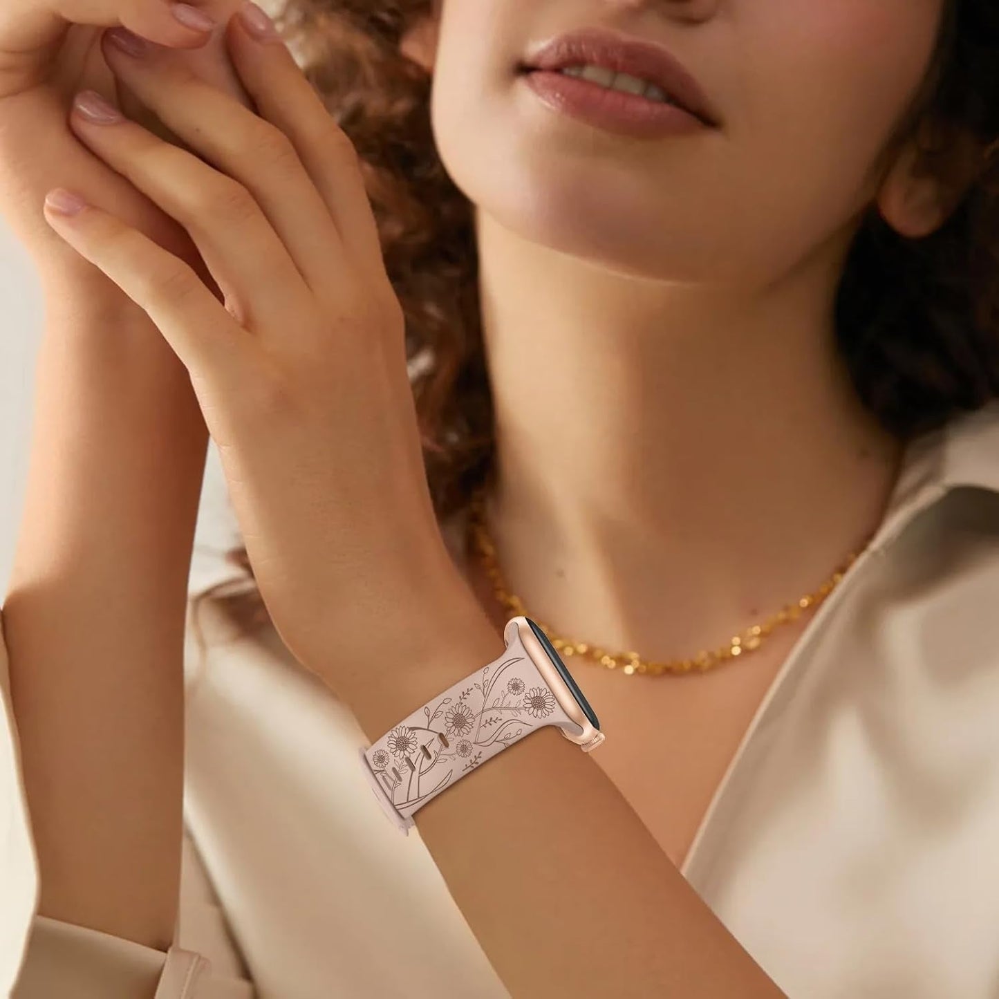 2 Packs Cute Engraved Bands Compatible with Apple Watch Bands 38Mm 40Mm 41Mm 44Mm 45Mm 42Mm 49Mm, Women Designer Soft Silicone Replacement Strap for Iwatch Series SE 9 8 7 6 5 4 3 2 1 Ultra