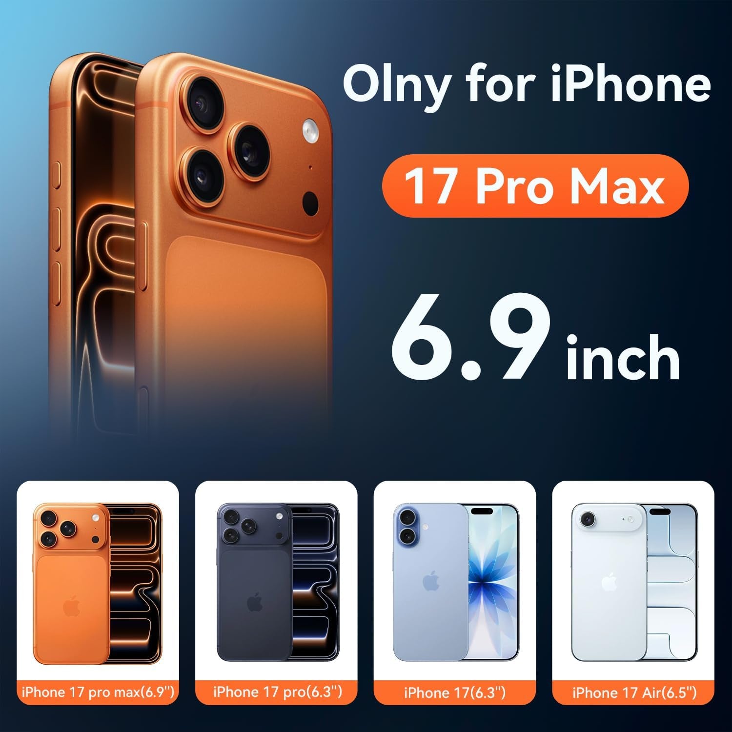 Magnetic for Iphone 17 Pro Max Case with Invisible Stand, Compatible with Magsafe, Military-Grade Drop Protection, Slim Translucent Matte Phone Cover, Black