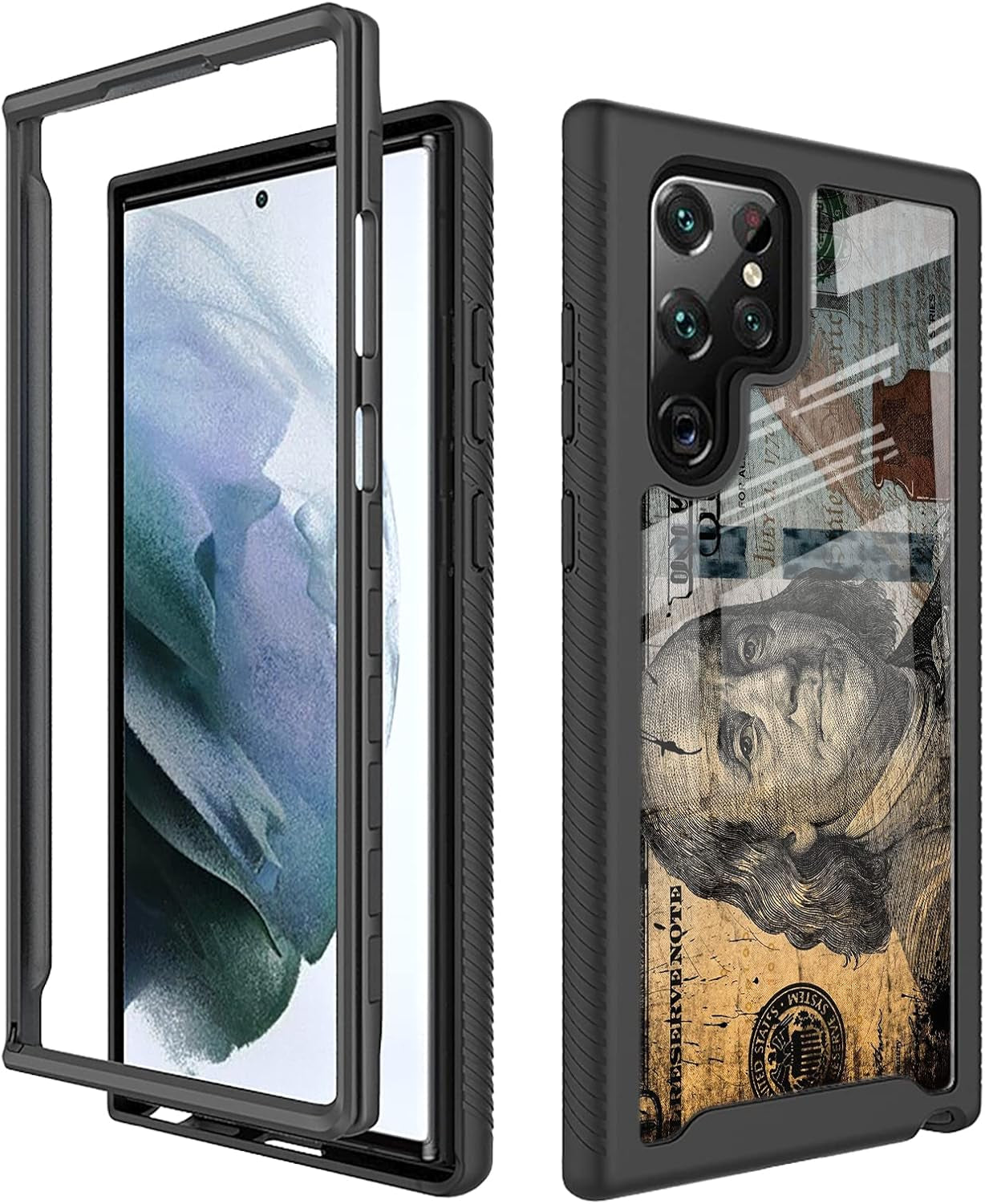 Compatible with Samsung Galaxy S22 Ultra Case Cartoon Cats for Boys Girls Full-Body Dual Layer Rugged Shockproof Bumper Heavy-Duty Protective Cover