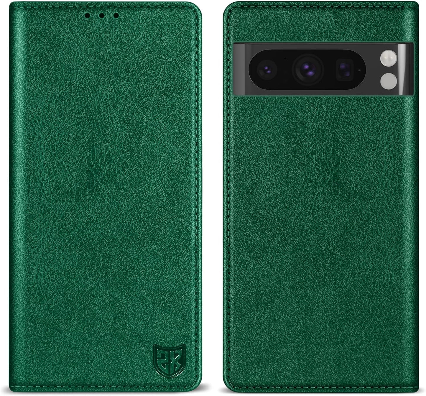 ZZXX for Google Pixel 8 Pro Wallet Case with [RFID Blocking] Card Slot Stand Strong Magnetic Leather Flip Fold Protective Phone Case for Google Pixel 8 Pro Case Wallet(Black-6.7 Inch)  ZZXX Green Google Pixel 8 Pro 