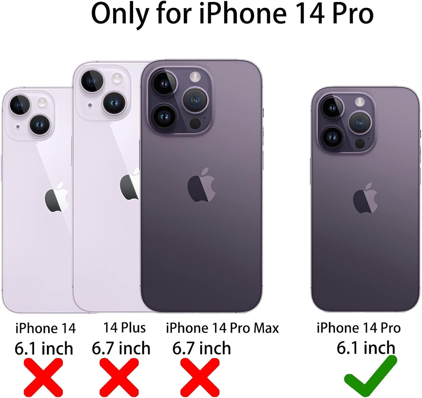 Annymall for Iphone 14 Pro Case with 2 Screen Protector, Heavy Duty Drop Protection Shockproof Full Body 3-Layer Military Rugged Durable Protective Cover for Apple Iphone 14 Pro 6.1" (Blue/Dark)  Annymall   