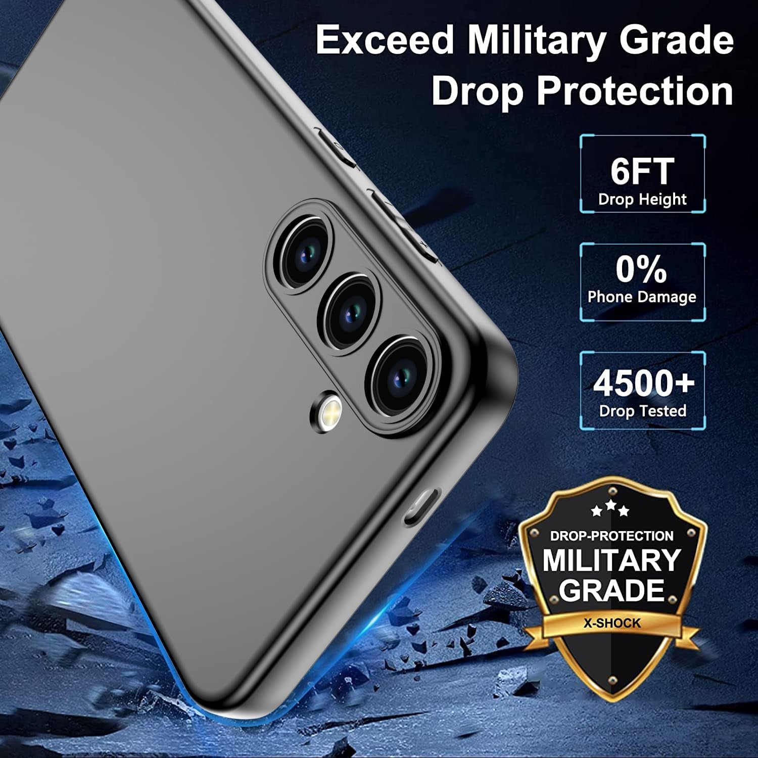 (8 Pack) for Samsung Galaxy S24 5G Case, Soft Silicone Gel Bumper Shell Shockproof Full Body Protection Phone Case Cover, Red, Black, Dark Blue, Yellow, Pink, White, Green, Purple