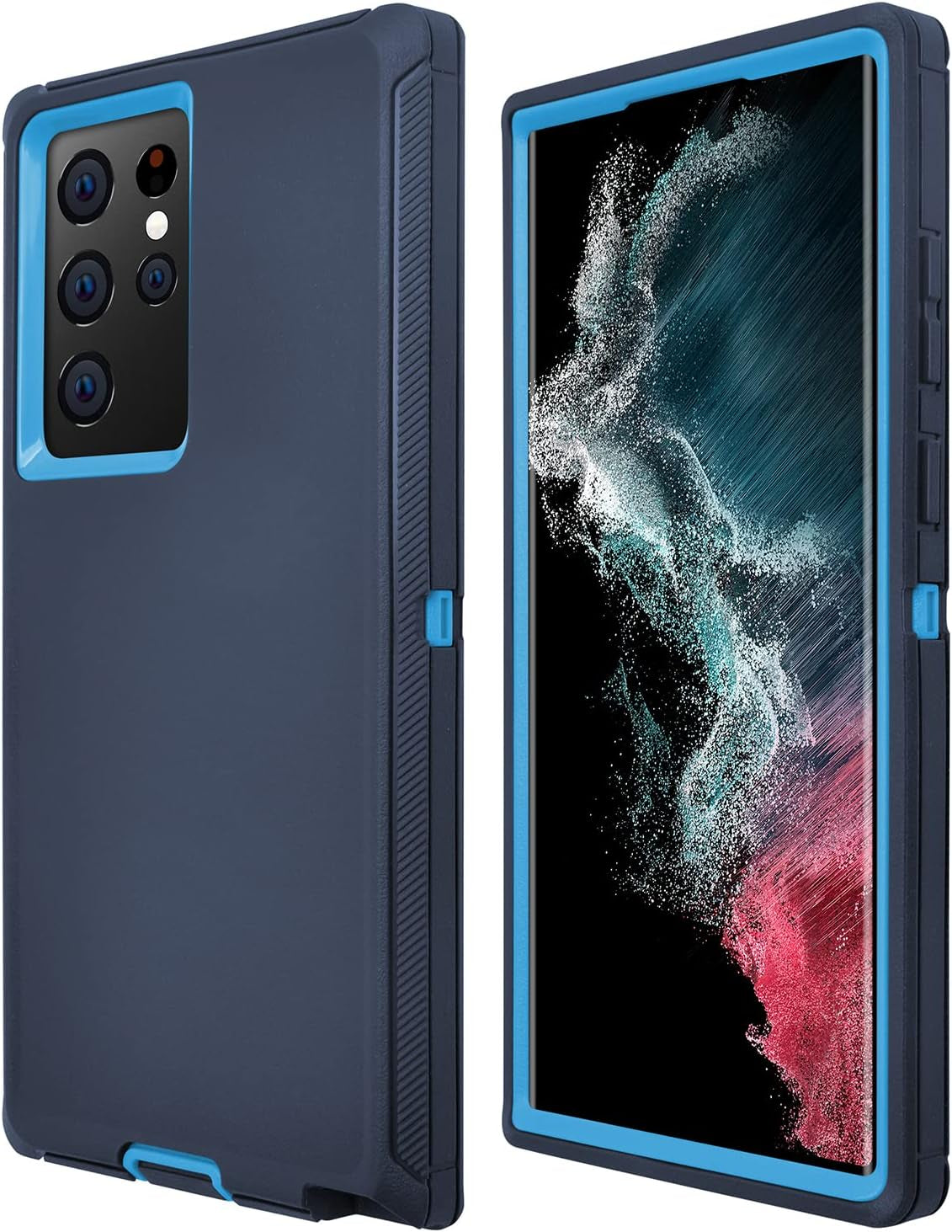 Galaxy S22 Case, Drop Protection Rugged Heavy Duty Case, Water-Resistance Shockproof Dustproof Military Grade Tough Durable Protective Cover for Samsung Black