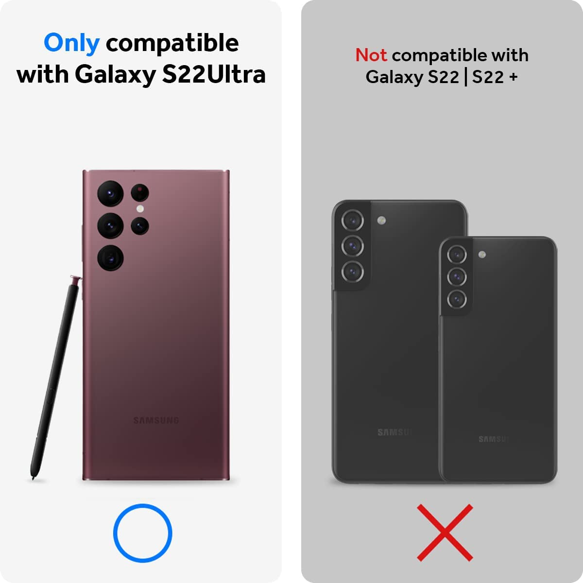 Caseology Nano Pop Silicone Case Compatible with Samsung Galaxy S22 Ultra Case 5G (2022) - Blueberry Navy