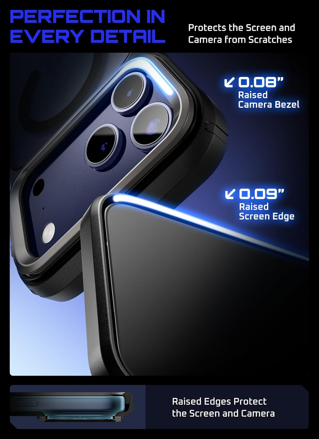 SUPCASE for Iphone 17 Pro Max Case with Camera Control Button (Unicorn Beetle Mag), [Compatible with Magsafe] [Built-In Kickstand] Slim Protective Magnetic Translucent Back Phone Case, Black