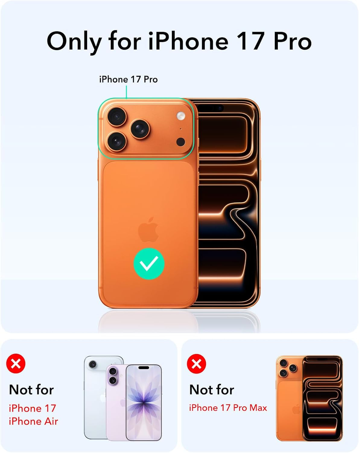 ESR for Iphone 17 Pro Case with Stash Stand, 7X Military-Grade Drop Protection with Camera Control, Shock-Absorbing Phone Rugged Cover, Compatible with Magsafe Accessories, Cyber Series, Black