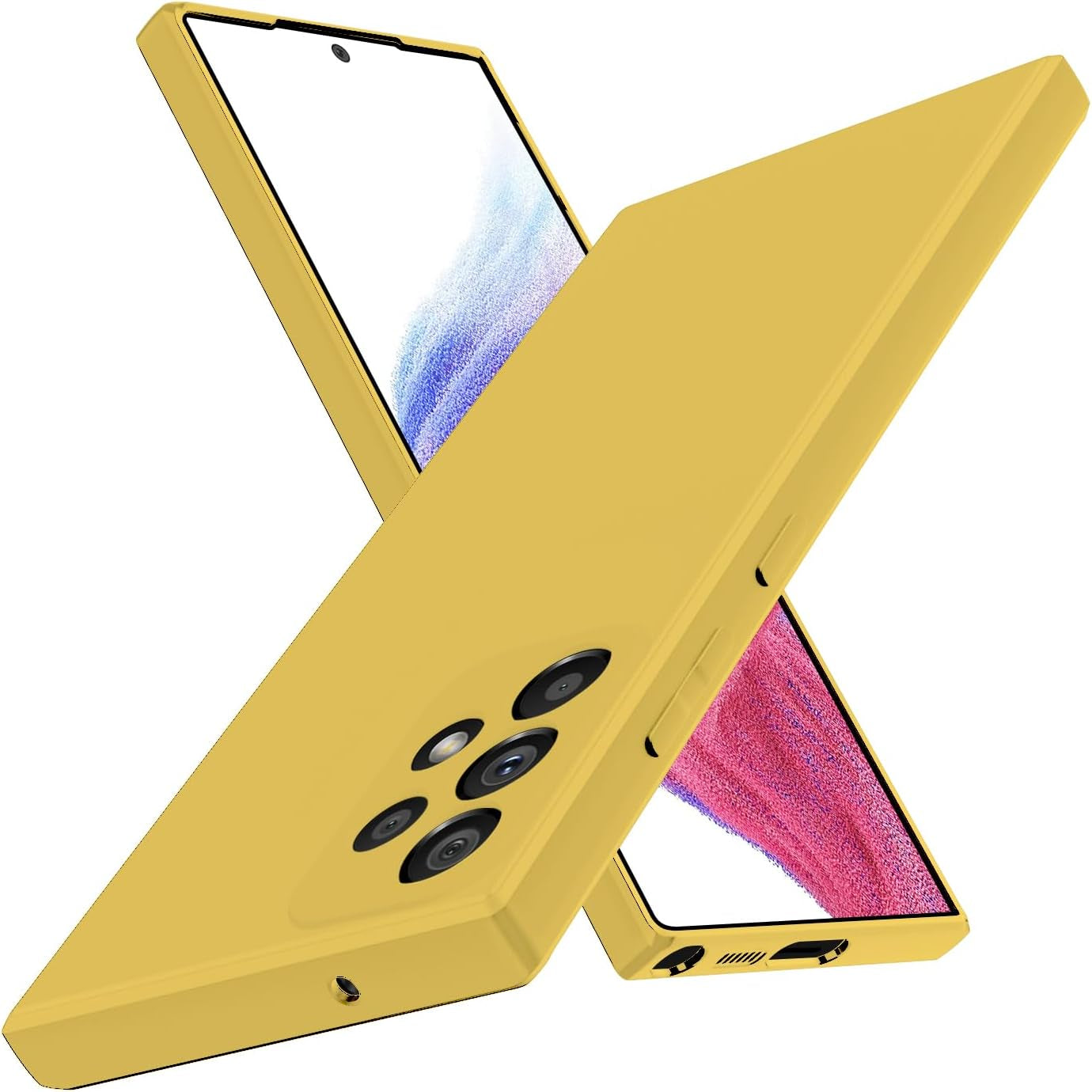 For Samsung Galaxy A53 5G Case,[Silky Touch Premium Liquid Silicone][Camera Protection] [Soft Anti-Scratch Microfiber Lining],Slim Soft Shockproof Phone Case,Black 1-Sam A53-01