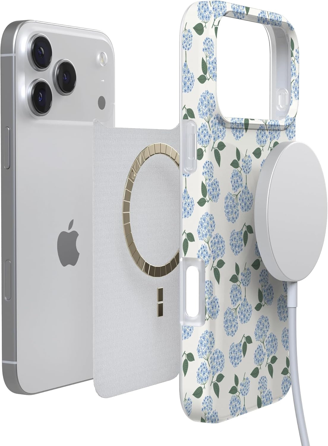Casely Iphone 17 Pro Max Case | Nantucket Cottage | Blue Hydrangea | Compatible with Magsafe | Classic Ultra Slim Design