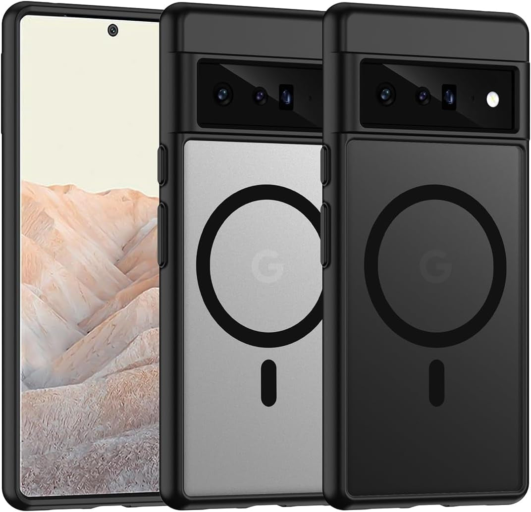 Magnetic Case for Google Pixel 6 Pro, Translucent Matte Anti-Fingerprint,Compatible with Magsafe,Slim Fit Shockproof Protective Phone Case for Pixel 6 Pro Case  TIANNIUKE   