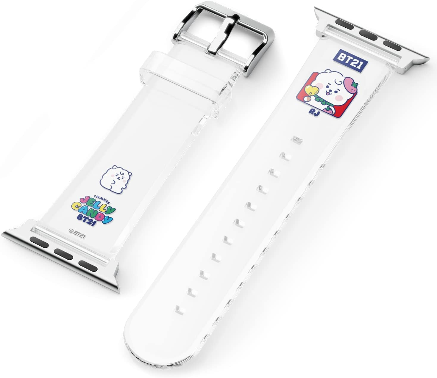 Elago BT21 Band Compatible with Apple Watch Band 38Mm 40Mm 41Mm 42Mm 44Mm 45Mm 49Mm Compatible with Iwatch Series Ultra2/Ultra/Se/9/8/7/6/Se/5/4/3/2/1, Soft Protective Strap [Official Merchandise]