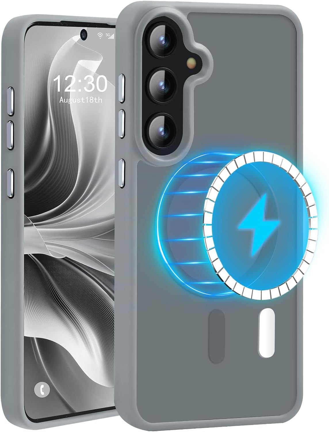 Advanced Magnetic for Samsung Galaxy S22 plus Case Slim Protective [Mil-Grade Drop Tested & Compatible for Magsafe] Translucent Matte PC Back TPU Frame Thin Shockproof Case S22 Plus-Lavender Blue