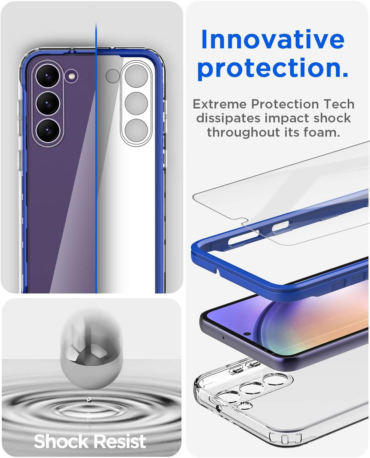 Aicase for Samsung Galaxy S23 plus Case Clear Full Body Rugged With[Tempered Screen Protector] Bumper Slim Soft Silicone Heavy Duty Protection Shockproof Cover for Samsung S23 plus Case 6.6" 2023_3
