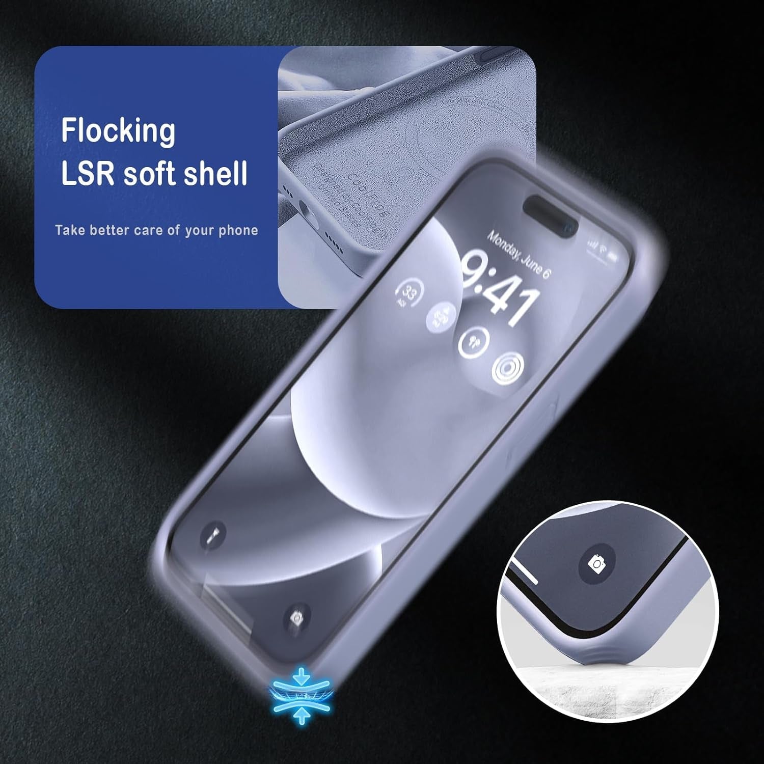 Coolfrog for Iphone 15 Pro Case, Compatible with Magsafe, 6.1" Silicone Shockproof Military-Grade Protection, Magnetic Phone Case for Men Women, Clove Purple  CoolFrog   