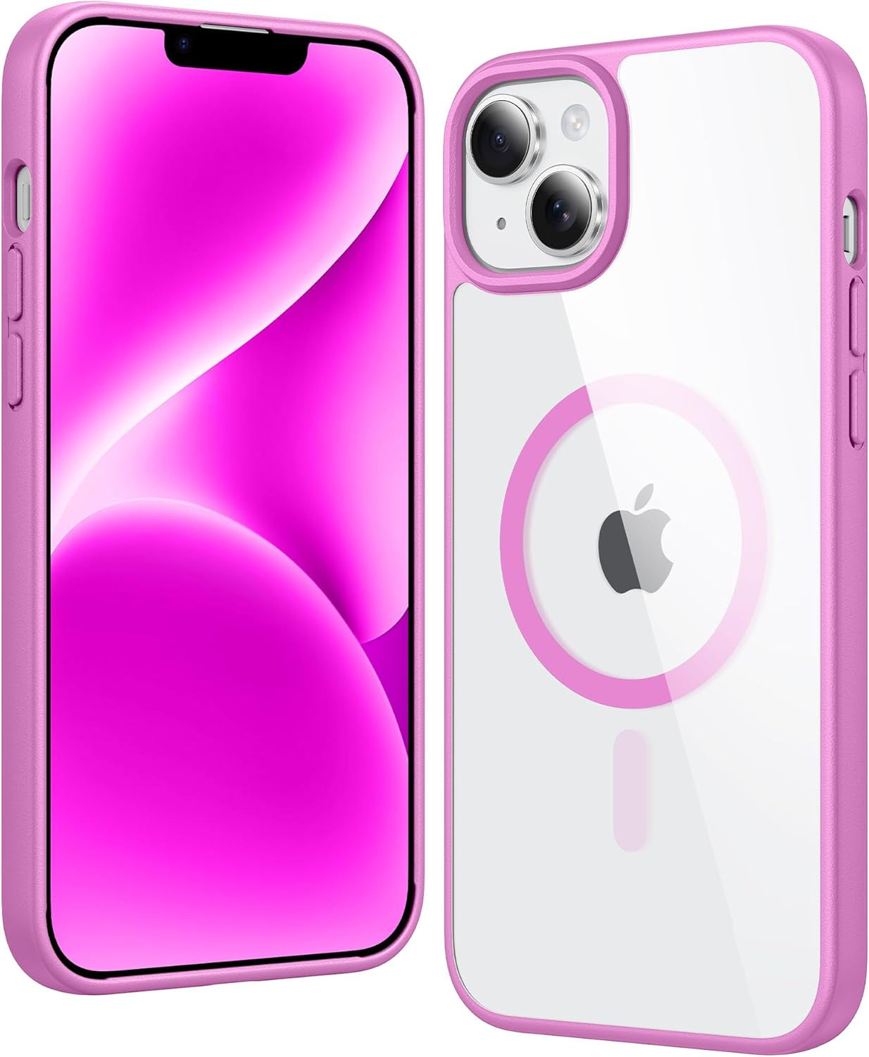 FNTCASE for Iphone 17 Pro-Max Case: Clear Magnetic Phone Cases with Screen Protector Compatible with Magsafe Slim anti Yellowing Rugged Shockproof Protective Transparent Cell Cover (A-Clear)