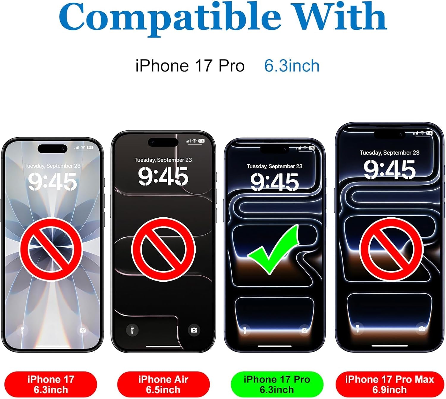 Mothca Matte Glass Screen Protector for Iphone 17 Pro (6.3 Inch) Anti-Glare & Anti-Fingerprint (Not Privacy) Tempered Glass [Easy Installation Frame] Case Friendly, Bubble Free - Smooth as Silk