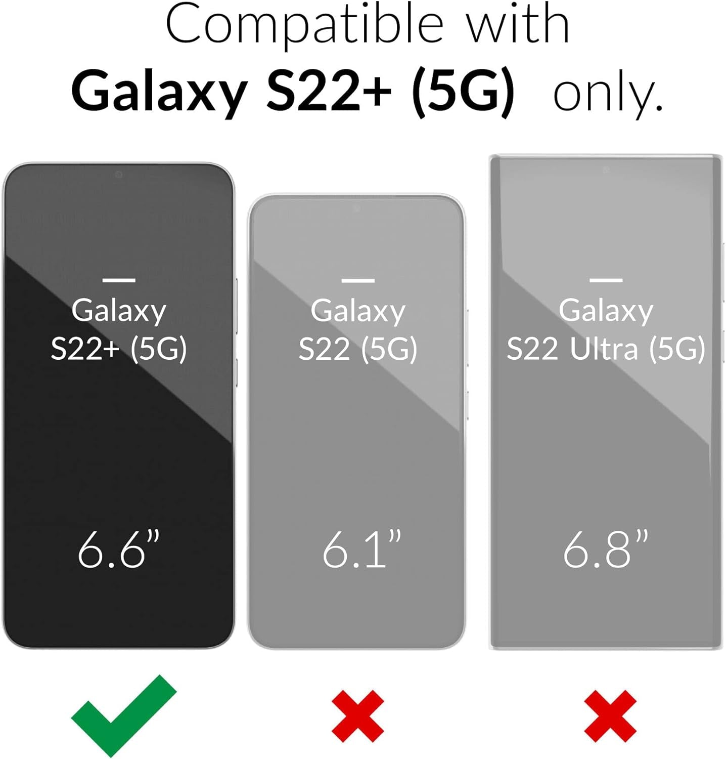 Crave Clear Guard Galaxy S22+ Case - Shockproof, Drop Protection, Bumper for Samsung S22 plus (6.6 Inch)