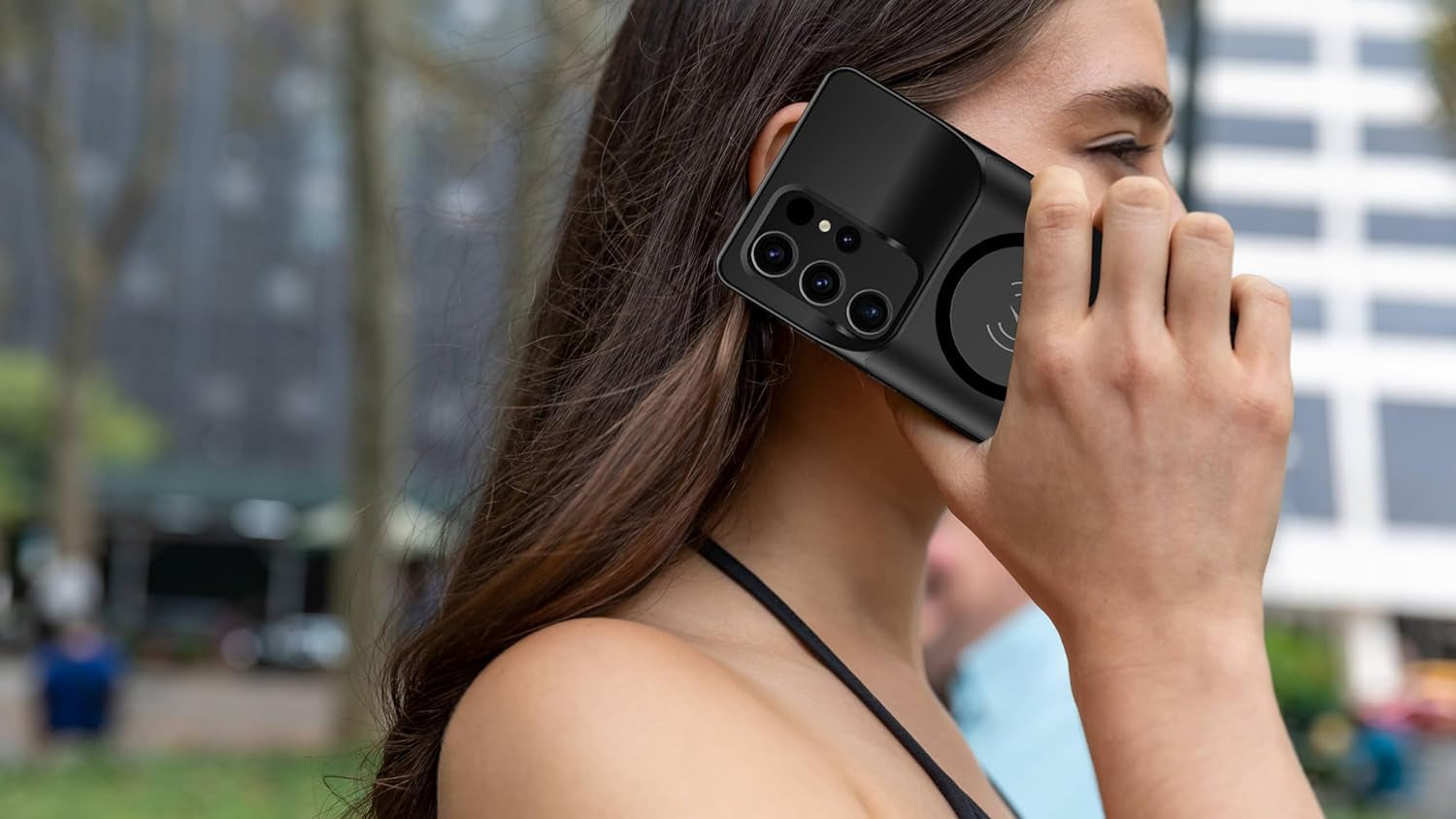 Battery Case for Galaxy S22 Ultra/S23 Ultra, 12000Mah Extended Portable Protective Case Backup Power Bank Wireless Charger Case Compatible with Galaxy S22 Ultra/S23 Ultra 6.8 Inch Charging Case-Black