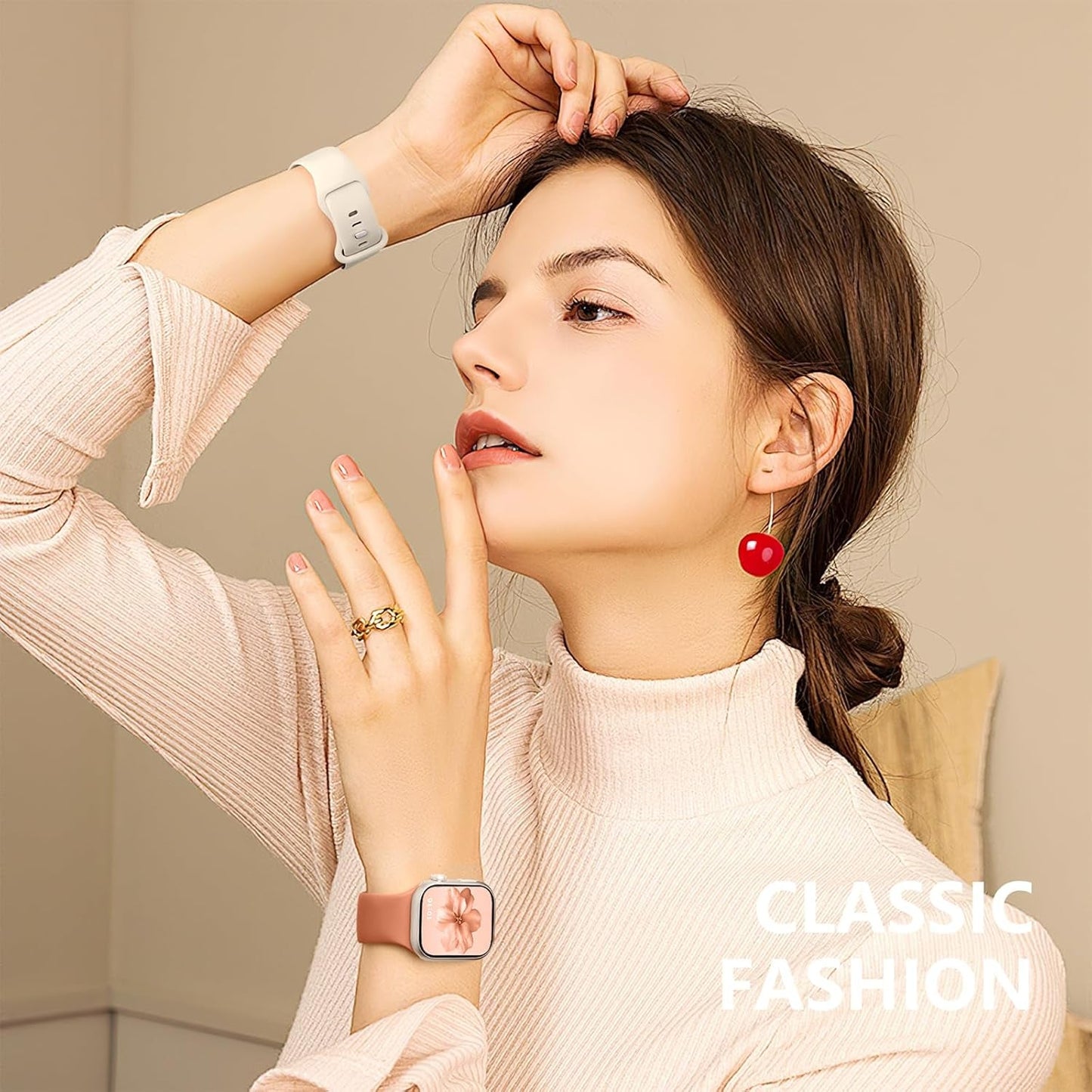 6 Pack Floral Engraved Bands & 6 Pack Sport Bands Compatible with Apple Watch Bands for Women 40Mm 41Mm 38Mm