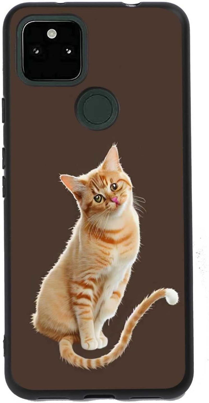 Compatible with Google Pixel 5A 5G Anime Case, Anime Nature Landscape Collage Pattern for Google Case Men Women, Soft Silicone Trendy Shockproof Case for Google  taciengbo Cat Kitten Meme  