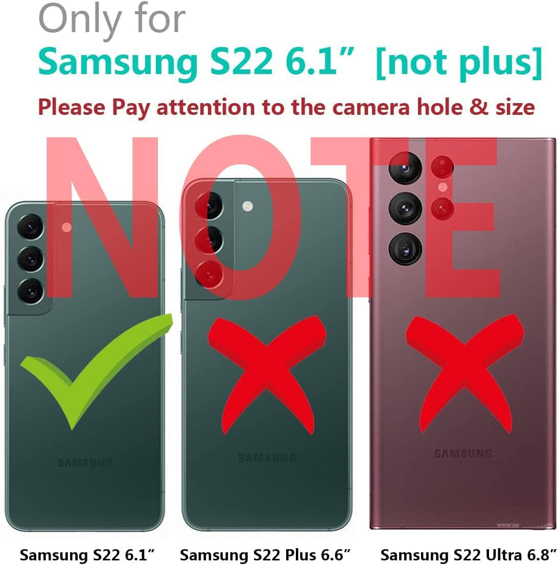 Designed for Samsung Galaxy S22 Case, Glitter Sparkle Bling Women Girls Cases Cute Rubber Slim Phone Protective Cover for Galaxy S22 Case 5G 6.1 Inch (Red)