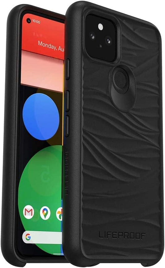 Lifeproof WAKE SERIES Google Pixel 5 Case - Non-Retail Packaging - Black, Sculpted Wave Pattern, Ultra Thin, Wireless Charging Compatible  LifeProof   