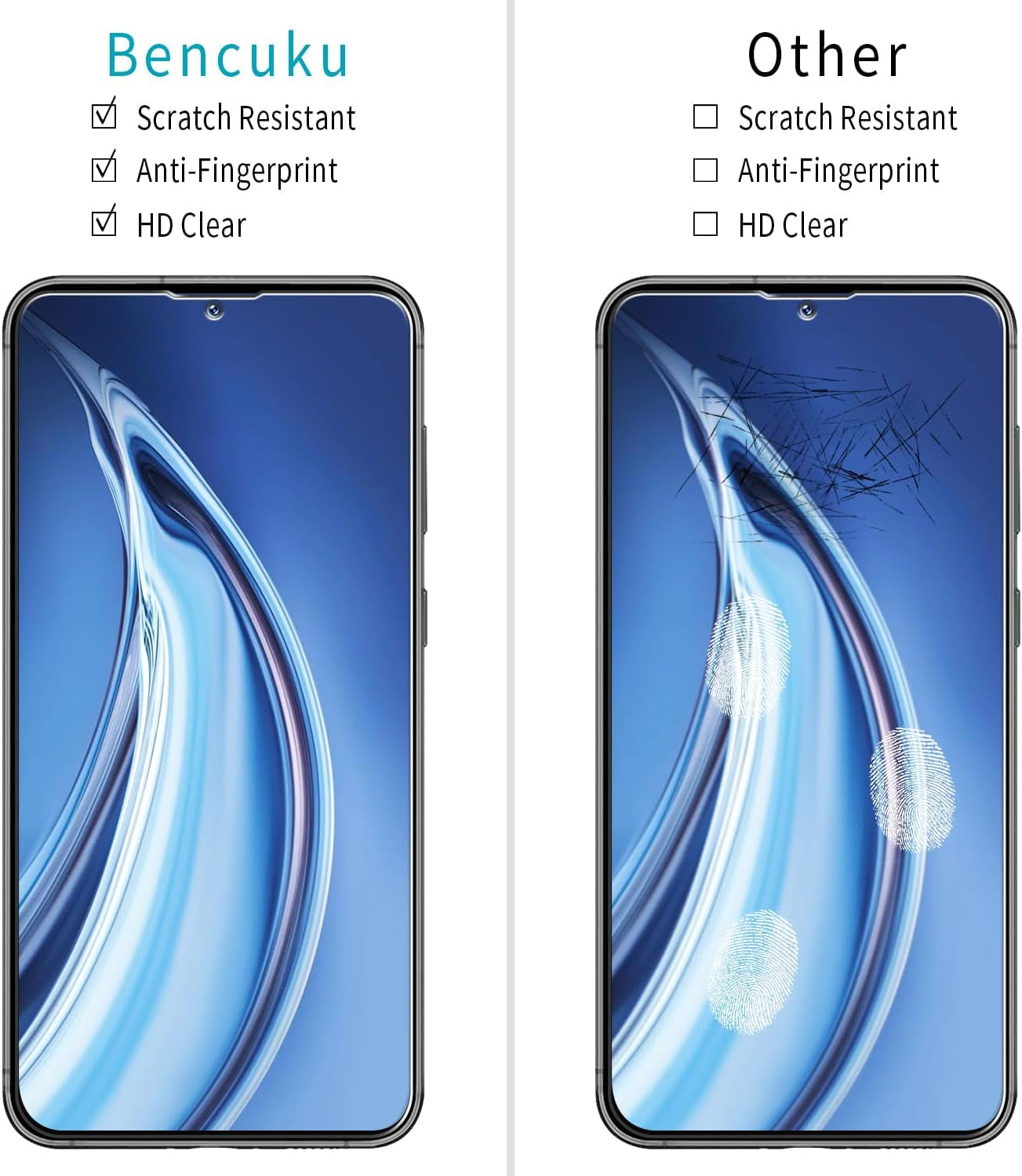 (2 Pack) Designed for Samsung Galaxy S23 FE Tempered Glass Screen Protector, 9H Hardness, anti Scratch, Bubble Free, Case Friendly