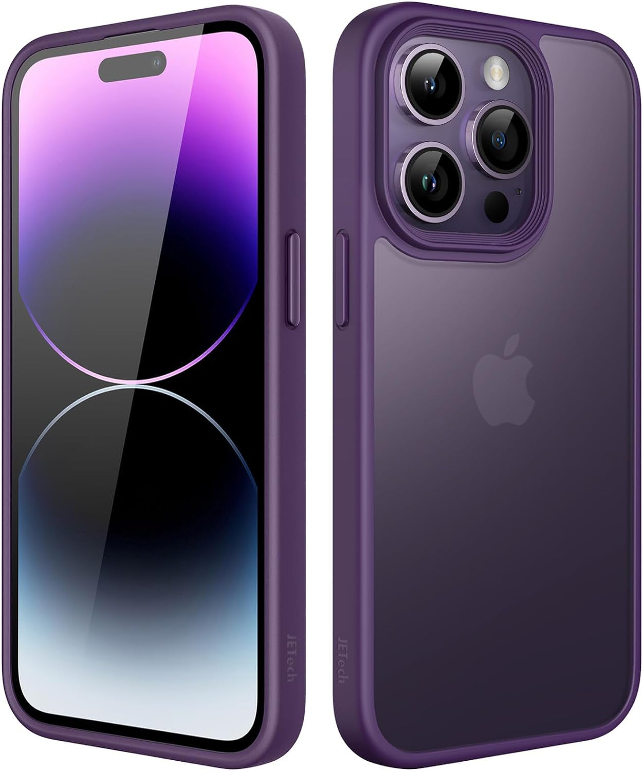 Jetech Matte Case for Iphone 14 Pro 6.1-Inch, Shockproof Military Grade Drop Protection, Frosted Translucent Back Phone Cover, Anti-Fingerprint (Deep Purple)  JETech Deep Purple  
