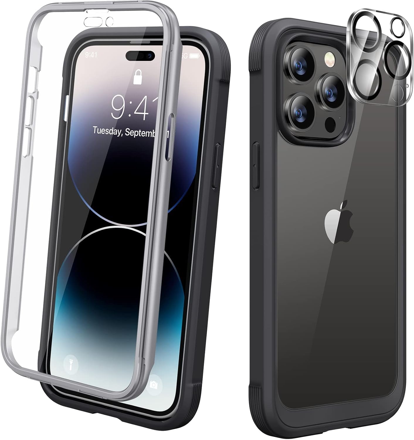 Diaclara Magnetic Designed for Iphone 17 Pro Max Case Full Body Bumper,[Compatible with Magsafe] Military Drop Proof Cover with Built-In Touch Sensitive Anti-Scratch Screen Protector,Orange