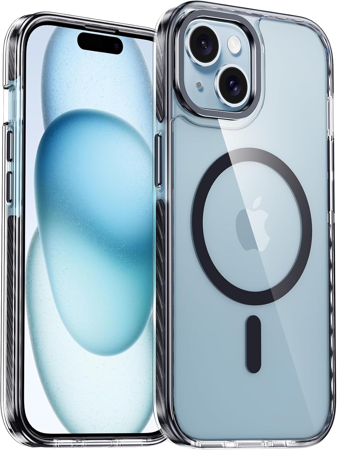 FNTCASE for Iphone 17 Pro-Max Case: Clear Magnetic Phone Cases with Screen Protector Compatible with Magsafe Slim anti Yellowing Rugged Shockproof Protective Transparent Cell Cover (A-Clear)