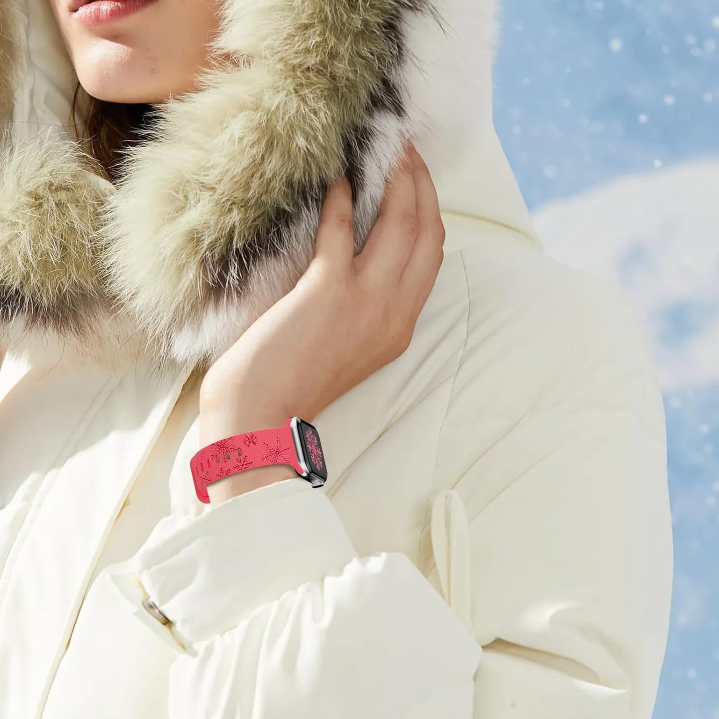 3 Pack Snowflake Engraved Bands Compatible with Apple Watch Bands Ultra 2/Ultra SE Series 9/8/7/6/5/4/3/2/1 38Mm 40Mm 41Mm 42Mm 44Mm 45Mm 49Mm Women Men