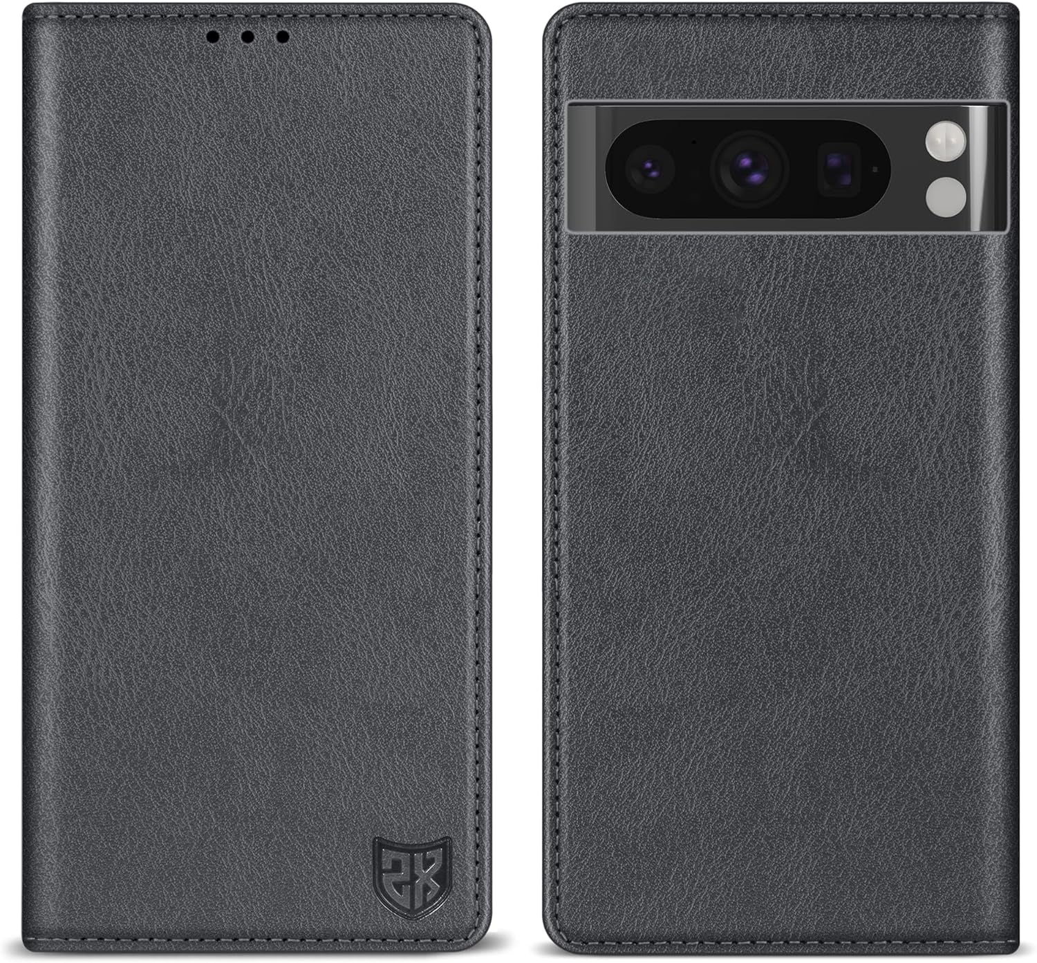 ZZXX for Google Pixel 8 Pro Wallet Case with [RFID Blocking] Card Slot Stand Strong Magnetic Leather Flip Fold Protective Phone Case for Google Pixel 8 Pro Case Wallet(Black-6.7 Inch)  ZZXX Grey Google Pixel 8 Pro 