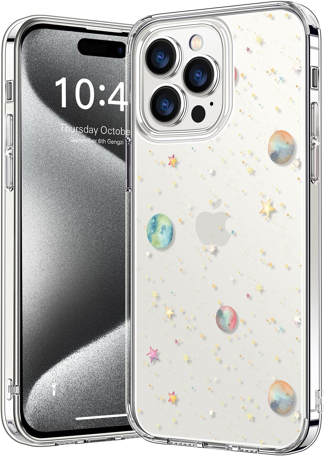 Bicol Compatible with Iphone 15 Pro Case,Crystal Clear Cover with Fashionable Designs for Girls Women,Slim Fit Shockproof Protective Acrylic Phone Case 6.1 Inch,Beautiful Elephant  bicol   