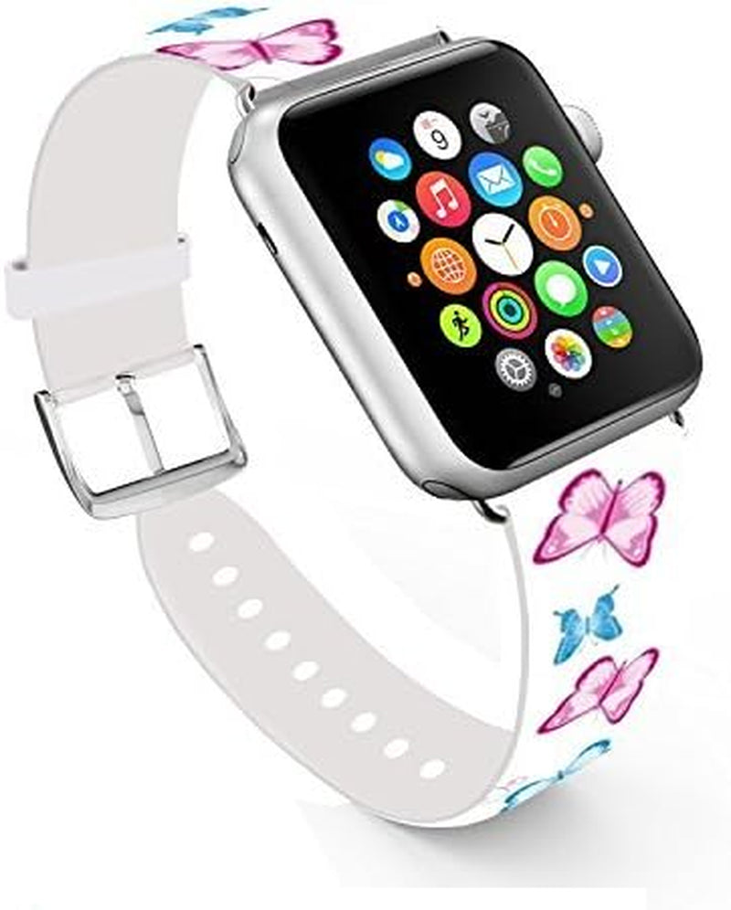 Bands Compatible with Apple Watch 49/45/44/42/41/40/38,Silicone Waterproof Replacement Women Men Bands Strap for Iwatch Series 8 7 6 5 4 3 2 1 SE Ultra