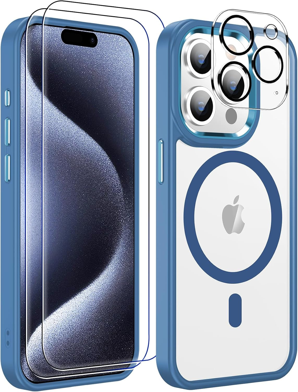 Temdan for Iphone 17 Pro Max Case Clear with Screen Protector, Compatible with Magsafe, Anti-Yellowing, Military-Grade Protection, Shockproof Slim Magnetic Phone Case Cover, Transparent