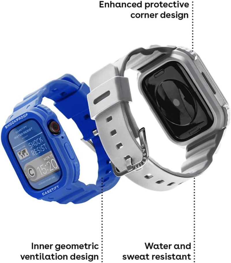 Casetify Bounce Odyssey Watch Band Compatible with Apple Watch - 40Mm/41Mm/44Mm/45Mm - Black/Silver/Bubble Gum/Electric Blue