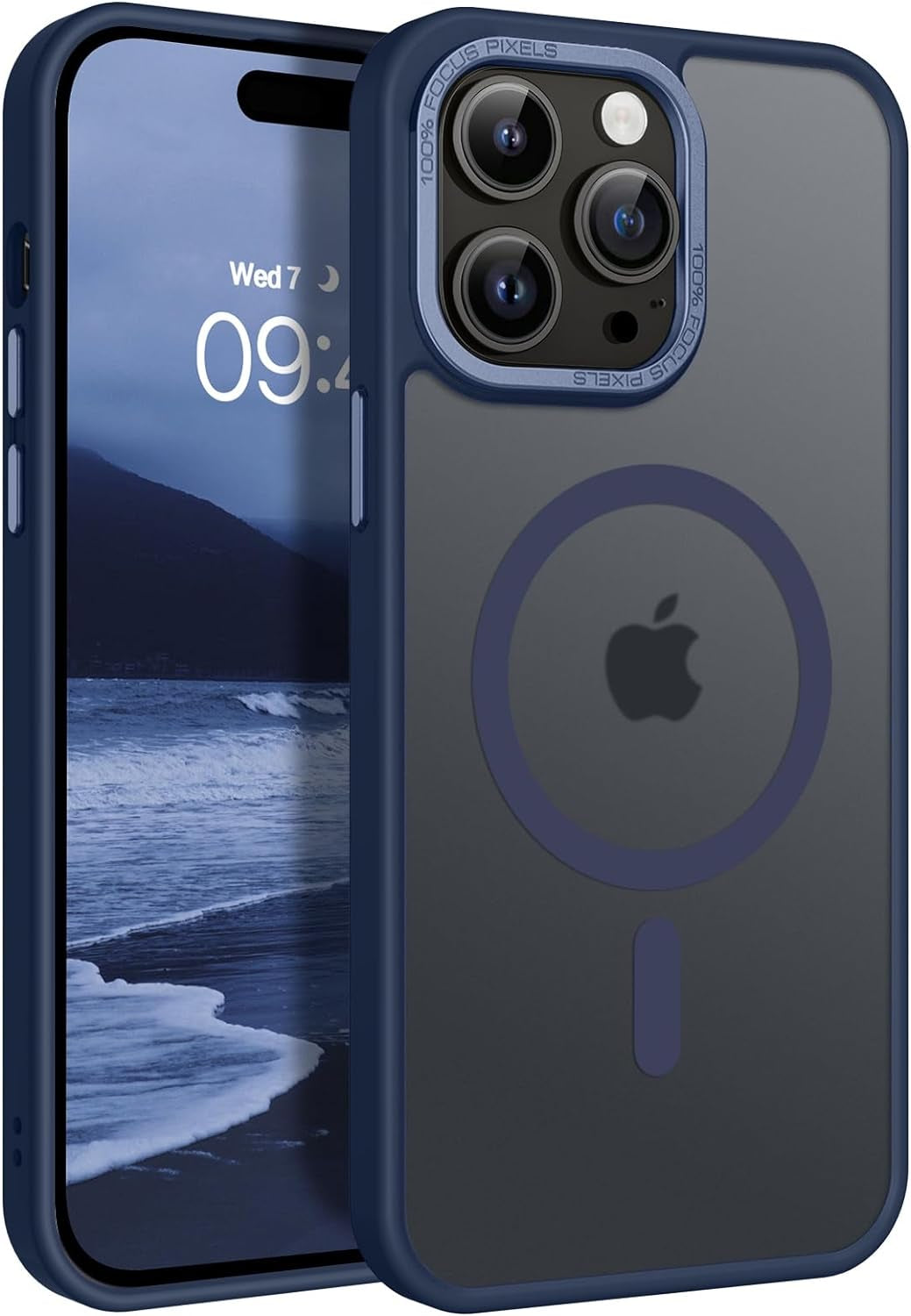 BENTOBEN for Iphone 14 Pro Max Phone Case,Iphone 14 Pro Max Magnetic Case [Compatible with Magsafe] Translucent Matte Shockproof Women Men Girl Protective Case Cover for Iphone 14 Pro Max 6.7",Black  BENTOBEN T993-Navy Blue  