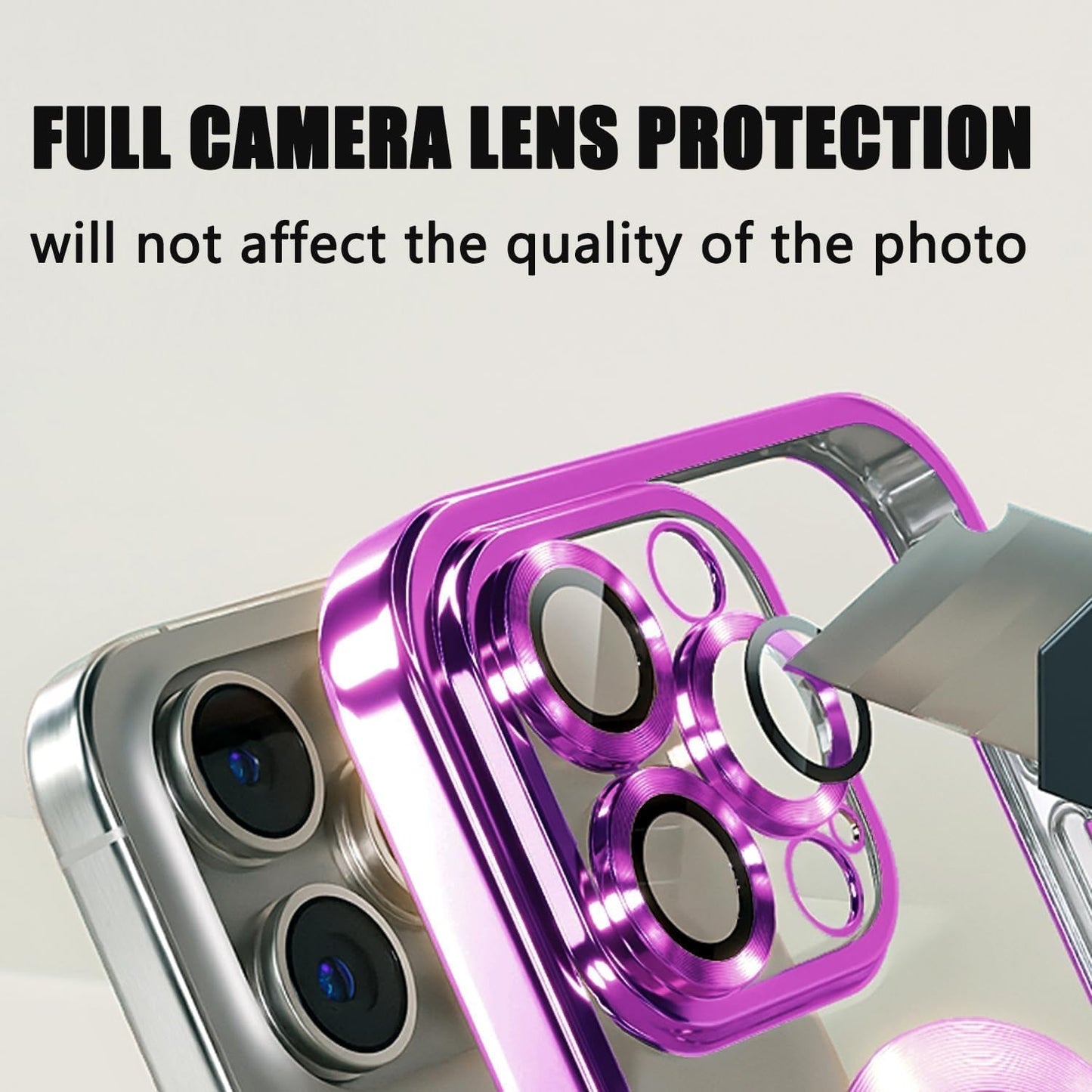 Misscase for Iphone 14 Pro Max Magnetic Clear Case Compatible with Magsafe,Full Protection Slim Shockproof Anti-Scratch Case with Camera Lens Protector Logo View Dust-Proof Net for Women Purple  Misscase   