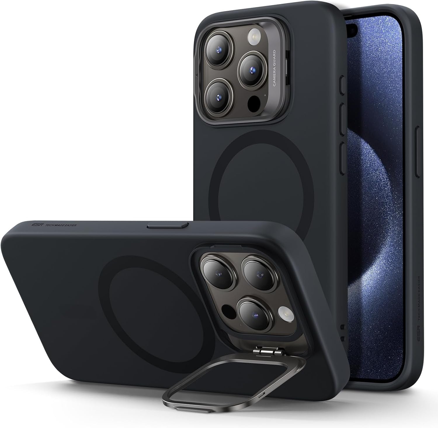 ESR for Iphone 17 Pro Max Case with Stash Stand, Camera Control Cover Compatible with Magsafe, Military-Grade Drop Protection Phone Case for Iphone 17 Pro Max, Scratch-Resistant Back Cover, Clear