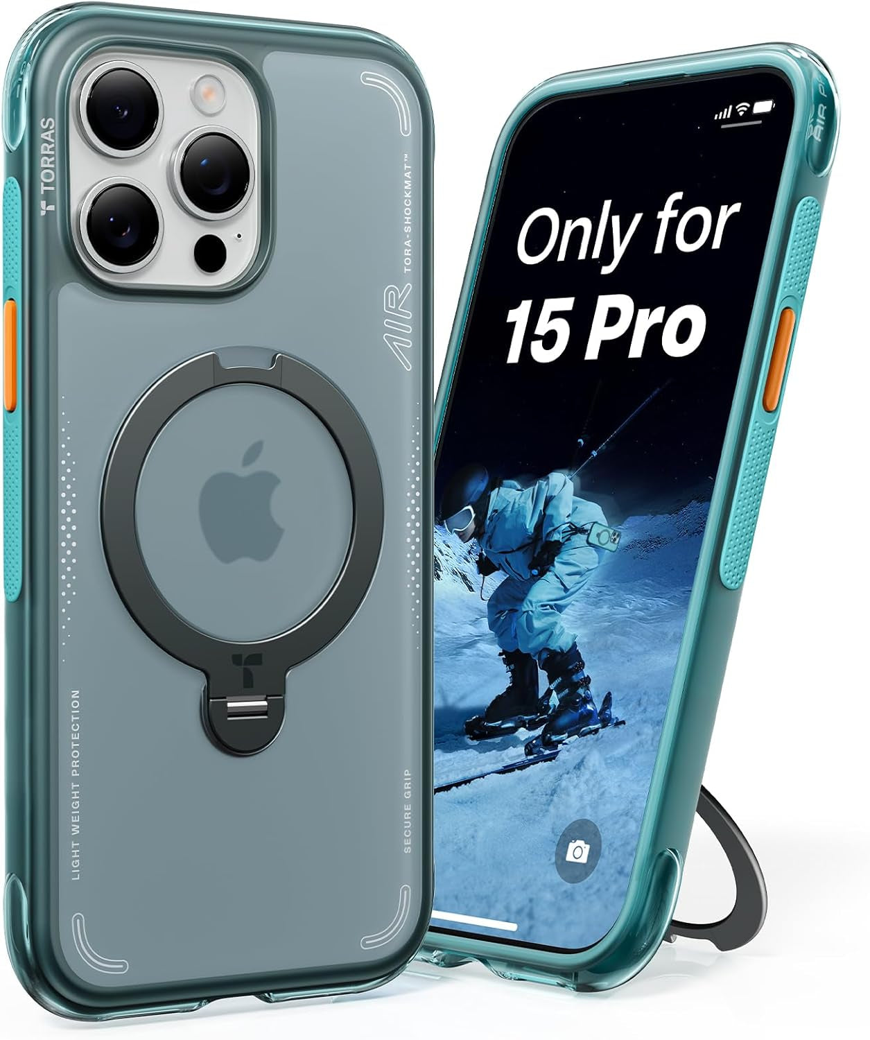 TORRAS Ostand Q3 Air for Iphone 17 Pro Max Case with 360 Magnetic Stand, Fit for Magsafe, Mil-Grade Drop Tested, Camera Control Button, Shockproof Phone Case for Iphone 17 Pro Max 6.9", Midnight Blue